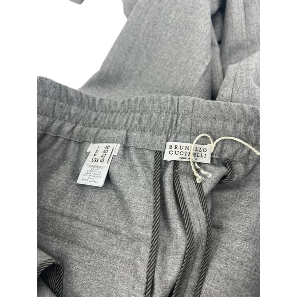 Brunello Cucinelli 100% Wool Monili Gray Pants - Picture 12 of 14
